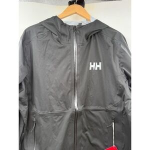 Helly Hansen Momentum 3L Stretch Jacket Mens XL Black Waterproof Shell 63364-990